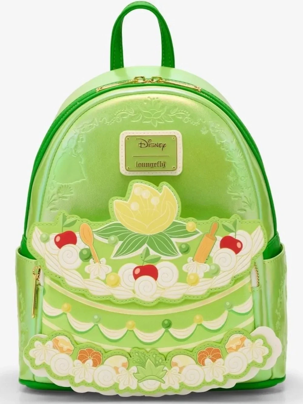 Loungefly Green Princess Apple Floral Mini Backpack